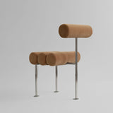 101 Copenhagen Hiro Dining Chair – Stainless Steel & Desert Velvet