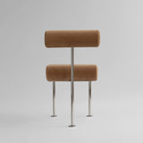 101 Copenhagen Hiro Dining Chair – Stainless Steel & Desert Velvet