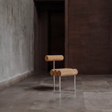 101 Copenhagen Hiro Dining Chair – Stainless Steel & Desert Velvet
