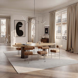 101 Copenhagen Hiro Dining Chair – Stainless Steel & Nubuck Leather