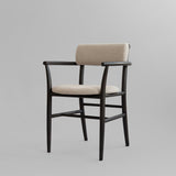101 Copenhagen Nama Dining Armchair – Coffee Black Oak & Linen