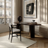 101 Copenhagen Nama Dining Armchair – Coffee Black Oak & Linen