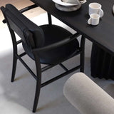 101 Copenhagen Nama Dining Chair – Coffee Black Oak & Black Leather
