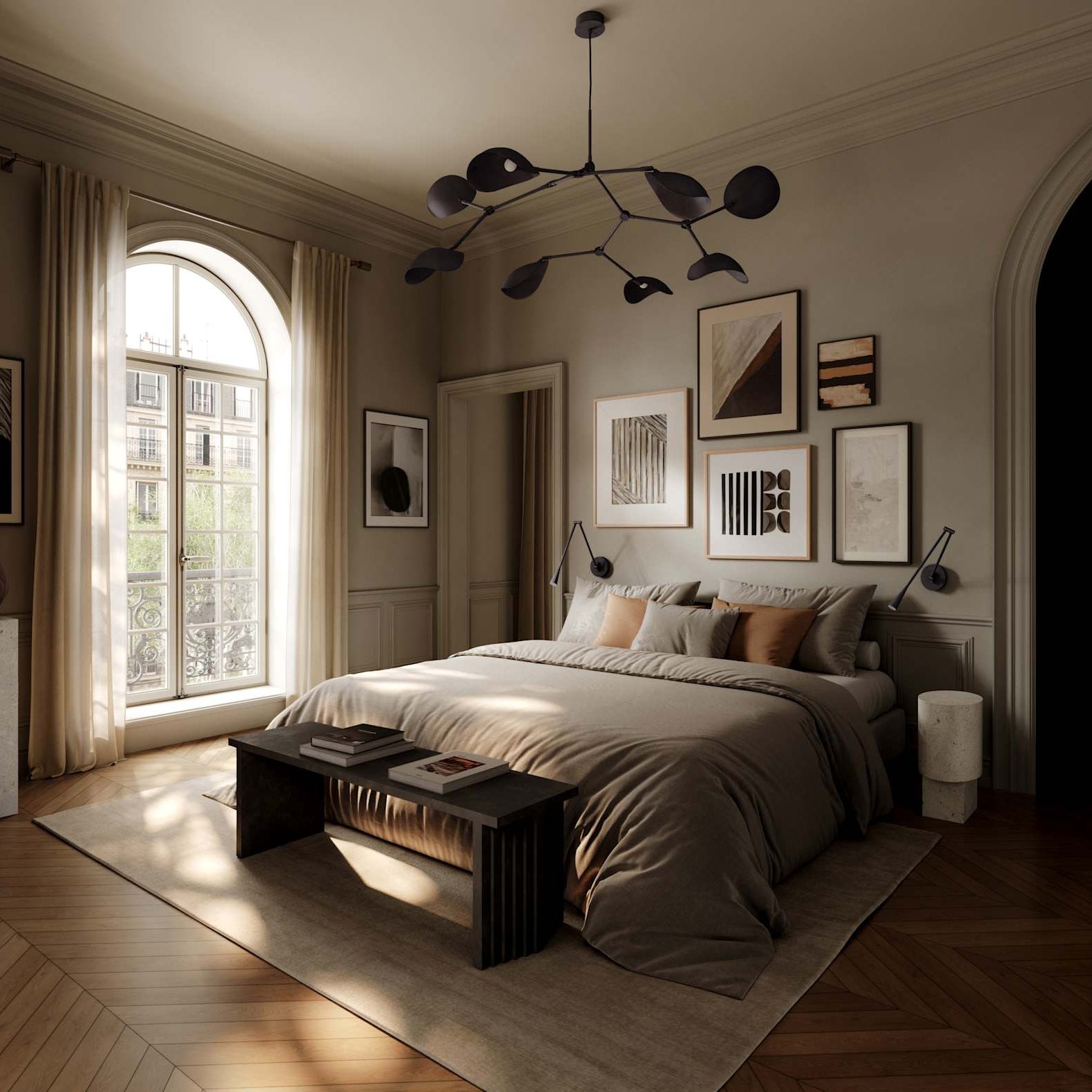 101 Copenhagen Stingray Chandelier – Burned Black