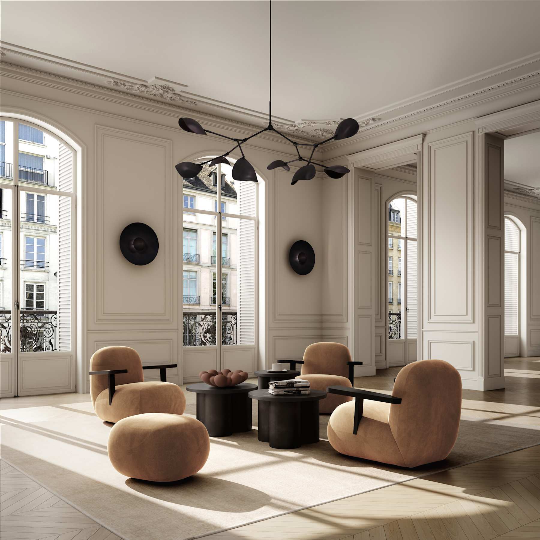 101 Copenhagen Stingray Chandelier – Grande – Burned Black