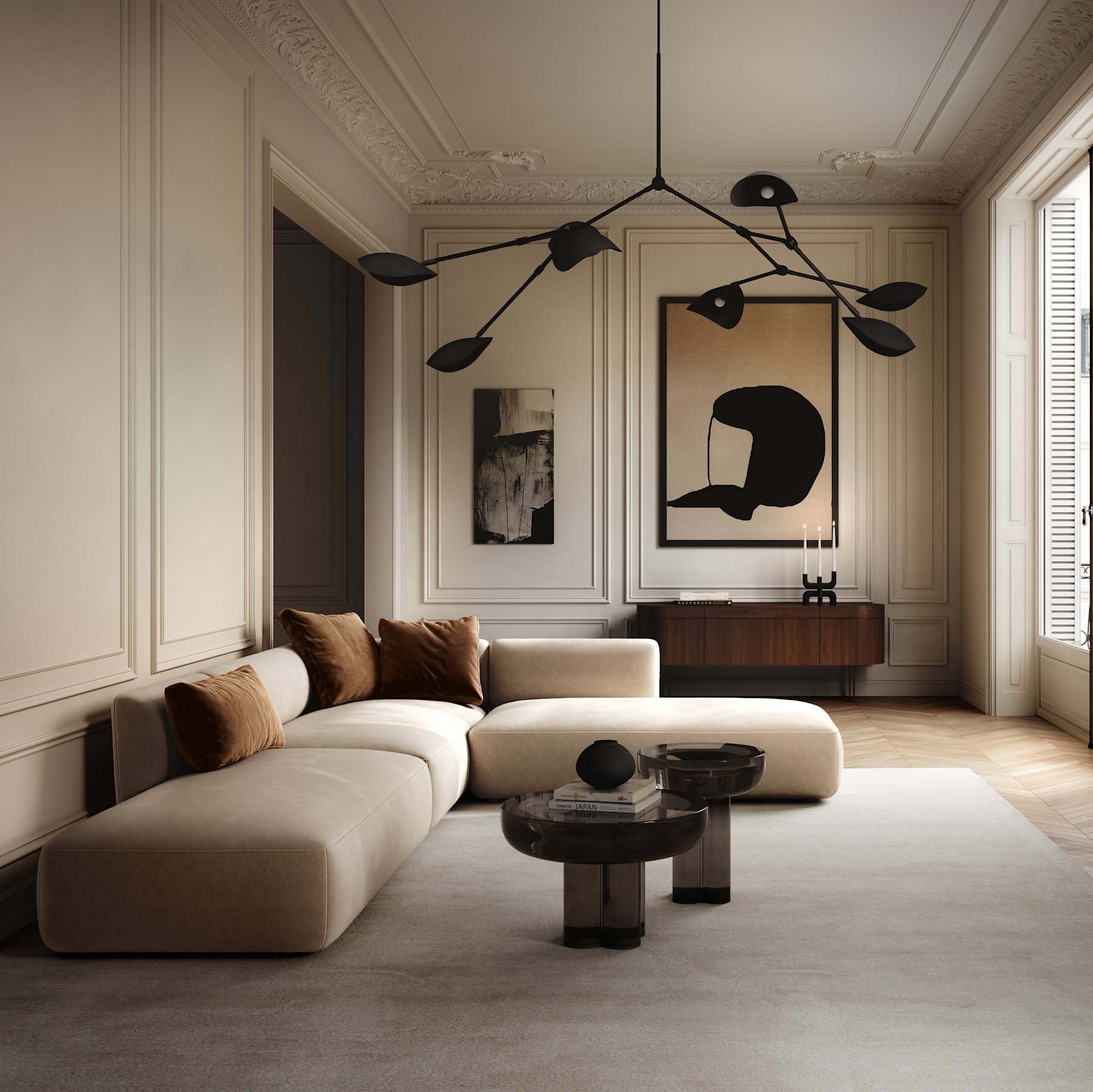 101 Copenhagen Stingray Chandelier – Grande – Burned Black