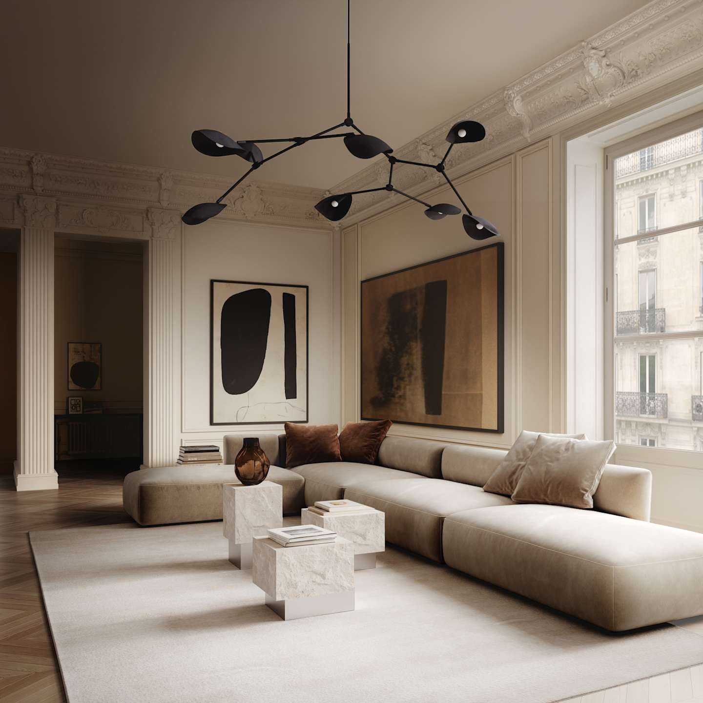 101 Copenhagen Stingray Chandelier – Grande – Burned Black