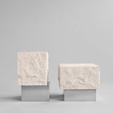 101 Copenhagen Temple Low Coffee Table – Chrome & Limestone