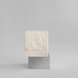 101 Copenhagen Temple Tall Coffee Table – Chrome & Limestone