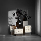 101 Copenhagen Temple Tall Coffee Table – Chrome & Limestone