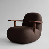 101 Copenhagen Toe Chair with Armrest – Classic Brown Oak & Dark Brown