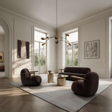 101 Copenhagen Toe Chair with Armrest – Classic Brown Oak & Dark Brown