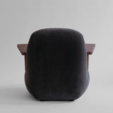101 Copenhagen Toe Chair with Armrest – Classic Brown Oak & Peat Velvet