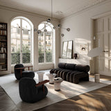 101 Copenhagen Toe Chair with Armrest – Classic Brown Oak & Peat Velvet