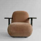 101 Copenhagen Toe Chair with Armrest – Coffee Black Oak & Desert Velvet