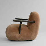 101 Copenhagen Toe Chair with Armrest – Coffee Black Oak & Desert Velvet