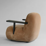101 Copenhagen Toe Chair with Armrest – Coffee Black Oak & Desert Velvet