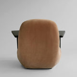 101 Copenhagen Toe Chair with Armrest – Coffee Black Oak & Desert Velvet