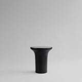 101 Copenhagen Trumpet Tall Side Table – Silver Travertine