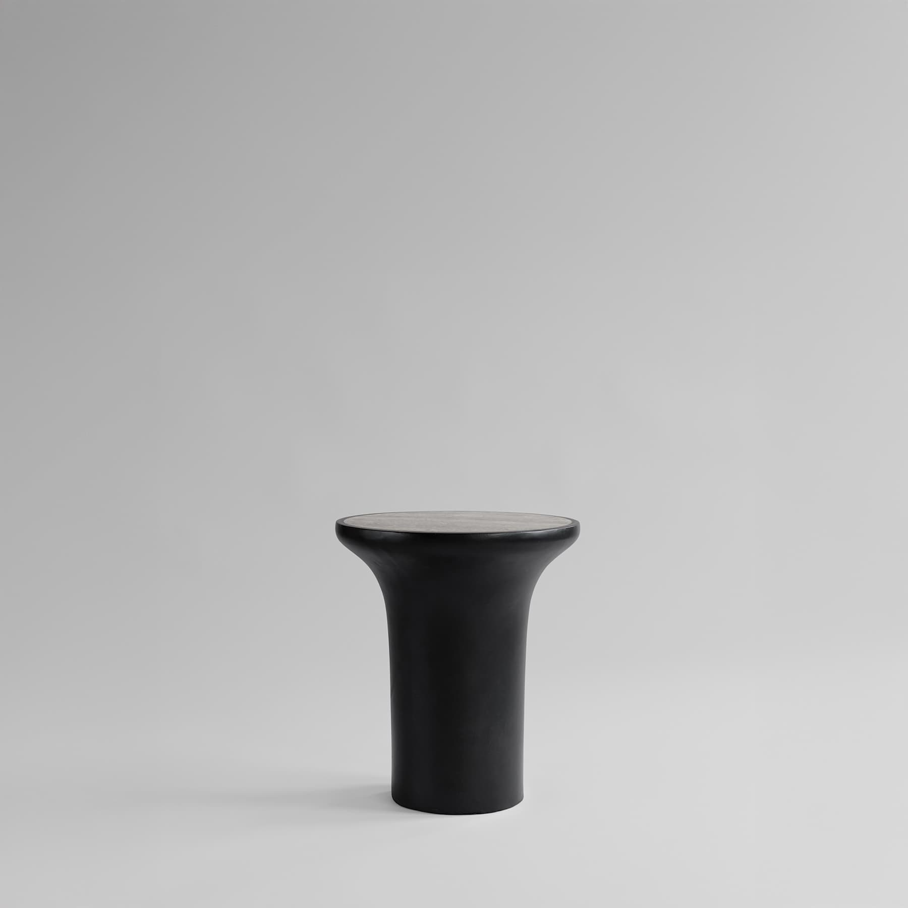 101 Copenhagen Trumpet Tall Side Table – Silver Travertine