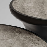 101 Copenhagen Trumpet Tall Side Table – Silver Travertine