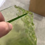 Pols Potten Square Relief Vase – Light Green Glass – Second