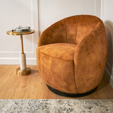 RV Astley Chalain Swivel Chair – Ginger Velvet