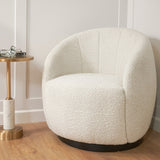 RV Astley Chalain Swivel Chair – White Boucle