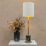 RV Astley Maxone Table Lamp – Black and Antique Brass