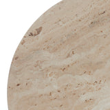 Light & Living Gimi Side Table in Antique Bronze and Cream Travertine