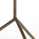 Light & Living Gimi Side Table in Antique Bronze and Cream Travertine