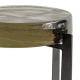 Libra Interiors Glenthorpe Brick Glass Accent Table