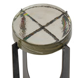 Libra Interiors Glenthorpe Brick Glass Accent Table