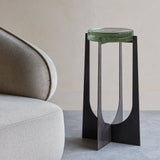 Libra Interiors Glenthorpe Brick Glass Accent Table