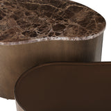 Libra Interiors Cloud Coffee Tables – Set of 2 – Marble & Glass