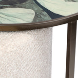 Libra Interiors Savanna Leaf Coffee Table & Nesting Pouffe
