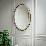 RV Astley Gordone Oval Mirror - Dark Antique Brushed Brass