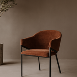Tommy Franks Aidan Armchair in Giselle Rust Fabric – Set of 2