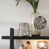 Light & Living Gouya Sculpture in Brown Agate and Matt Black