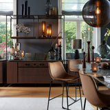 Light & Living Gouya Sculpture in Brown Agate and Matt Black