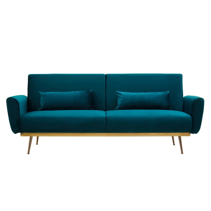 Adelaide Sofa Bed – Blue-Green Velvet