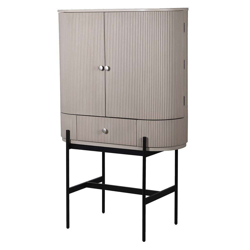 Adola Wine Cabinet in Oyster Grey