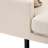 Alora 3 Seater Chaise Sofa - Cream - Left Facing
