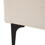 Alora 3 Seater Chaise Sofa - Cream - Left Facing