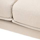Alora 3 Seater Chaise Sofa - Cream - Left Facing
