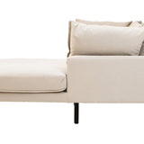 Alora 3 Seater Chaise Sofa - Cream - Right Facing