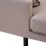Alora 3 Seater Chaise Sofa - Grey - Left Facing