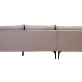 Alora 3 Seater Chaise Sofa - Grey - Left Facing