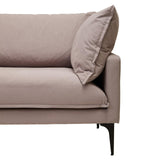 Alora 3 Seater Chaise Sofa - Grey - Left Facing