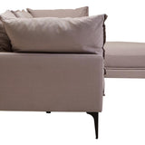 Alora 3 Seater Chaise Sofa - Grey - Right Facing